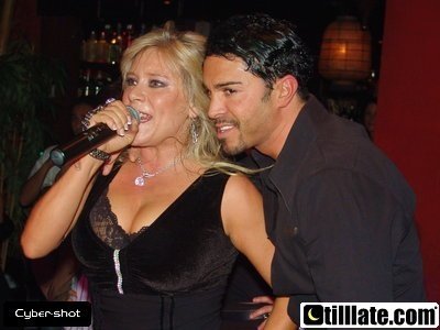 Santiago Cortes and Samantha Fox official promotional photo